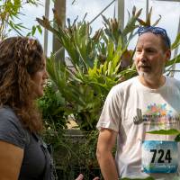 Showing off the greenhouse